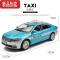 真智力大号仿真六开门大众出租车合金车模 儿童玩具车的士男孩汽车模型