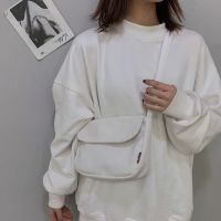 包包女2020新款斜挎小方包韩版百搭ins手机包休闲学生单肩帆布包 白色