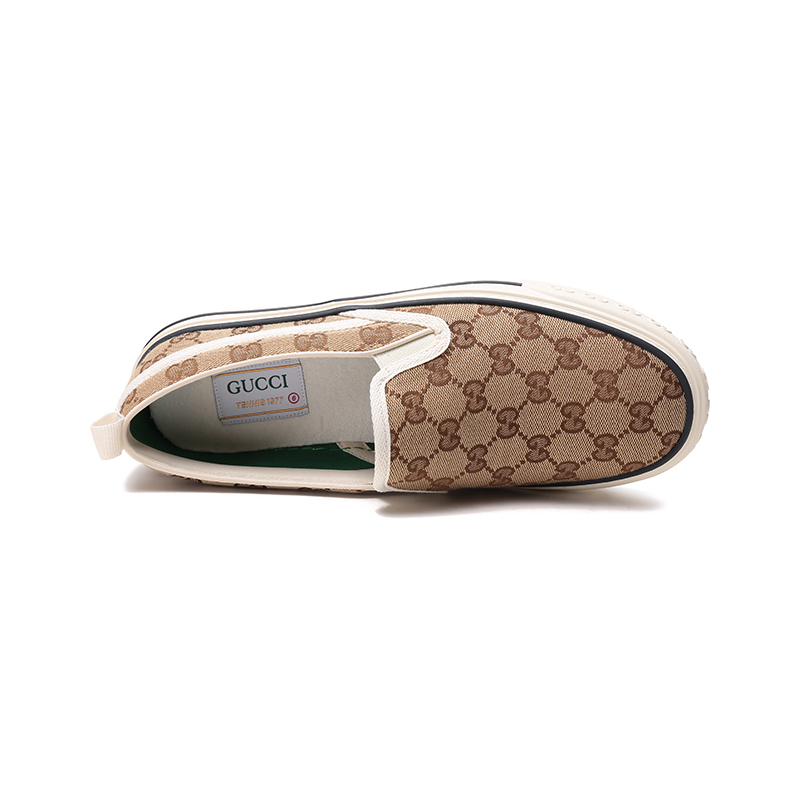 古驰gucci男士guccitennis1977系列织物一脚蹬平底渔夫鞋休闲鞋便鞋