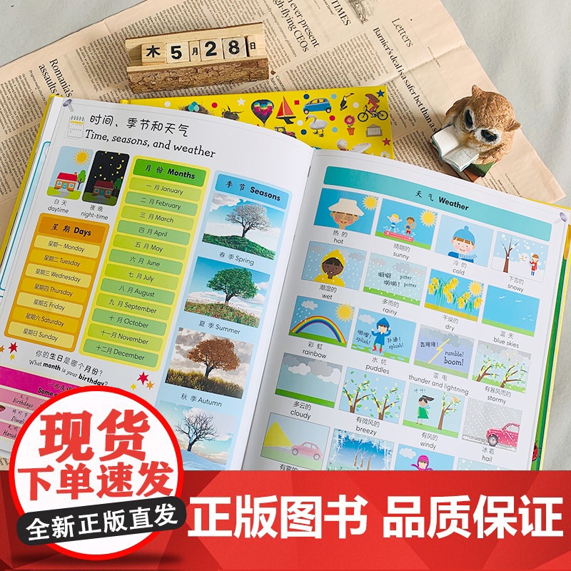 DK儿童双语词汇1000小达人点读笔配套书 儿童英语绘本启蒙幼儿学前早教书百科单词小学生一二三年级课外阅读书籍 英语自然高清大图