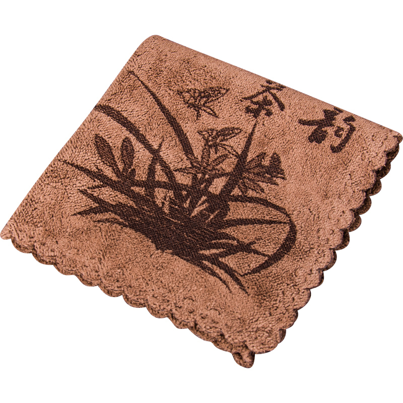 权夫人茶巾茶布吸水茶具毛巾茶几茶桌专用抹布茶台棉麻布禅意高清大图