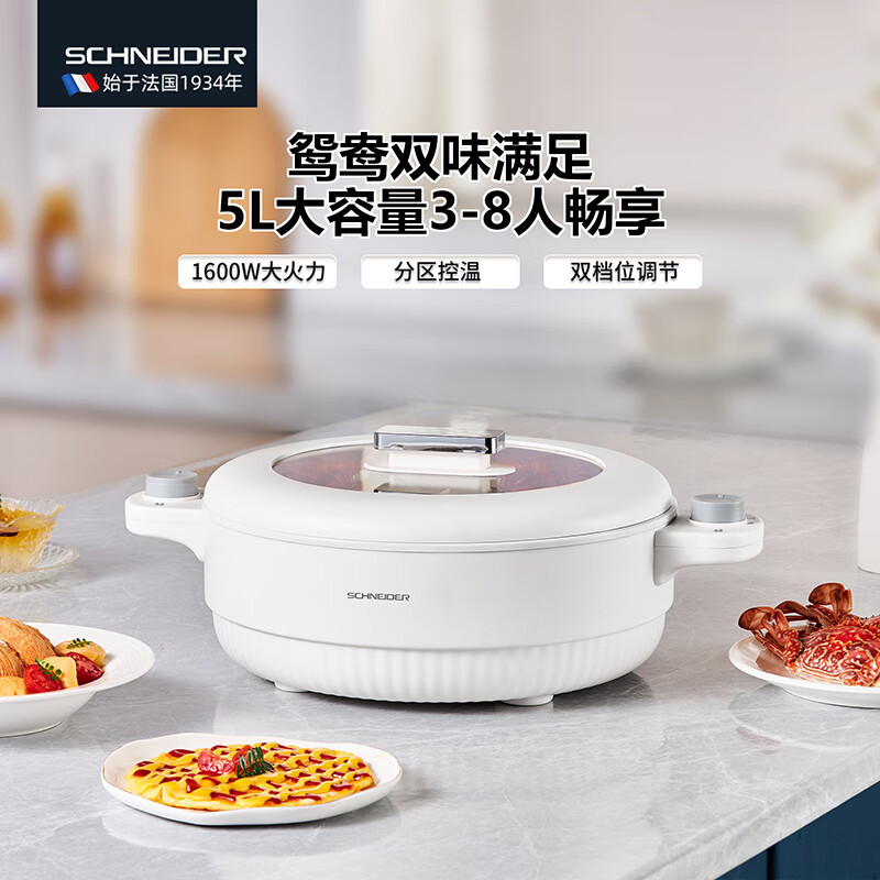 SCHNEIDER施耐德鸳鸯电火锅 SWK-XNL19