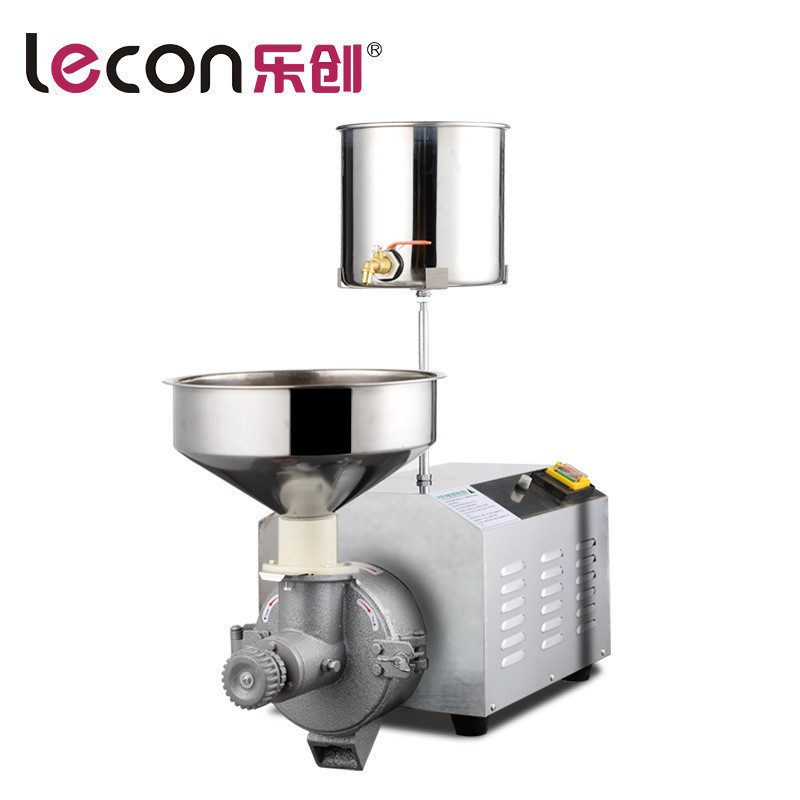 lecon/乐创洋博 磨米浆机现磨磨浆机肠粉米浆机家用豆浆机商用干湿两用电动石磨磨米机150型台式