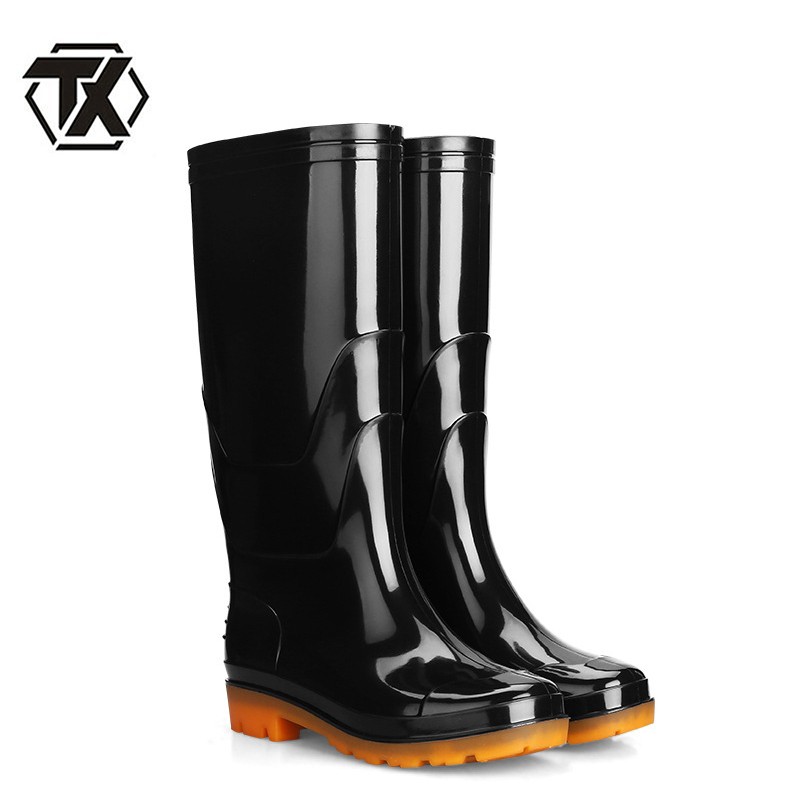 铁迅防油耐污耐酸碱雨靴N86 双 40码 黑色