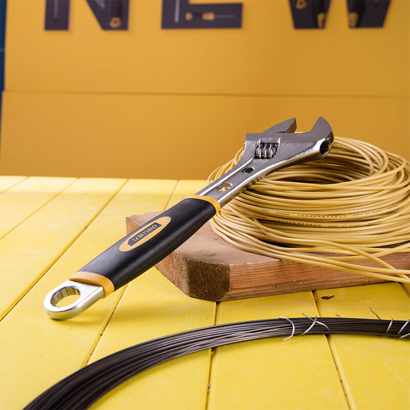 得力 活动扳手 DL30112塑柄活扳手12寸(银) 单位:把高清大图