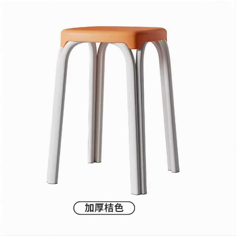 塑料凳子加厚板凳家用餐桌凳简约时尚创意可叠放收纳轻奢椅子高凳高清大图