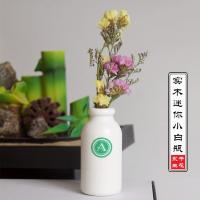 手工禅意实木小花瓶牛奶瓶造型香薰瓶木质花器办公桌摆件
