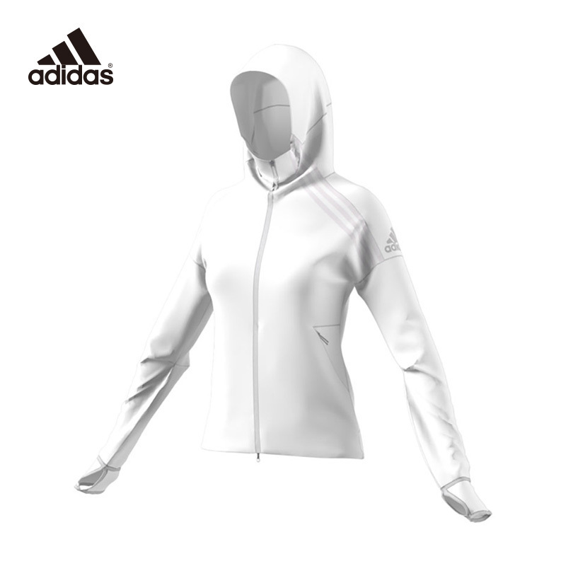 阿迪达斯Adidas夹克女2020新款运动服连帽外套保暖开衫FL1960