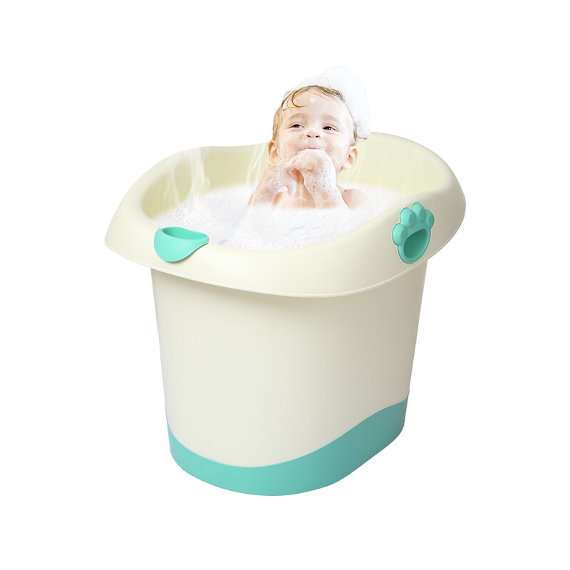 世纪宝贝(babyhood)北鼻熊浴桶 婴儿游泳桶中桶 BH-310 草绿色
