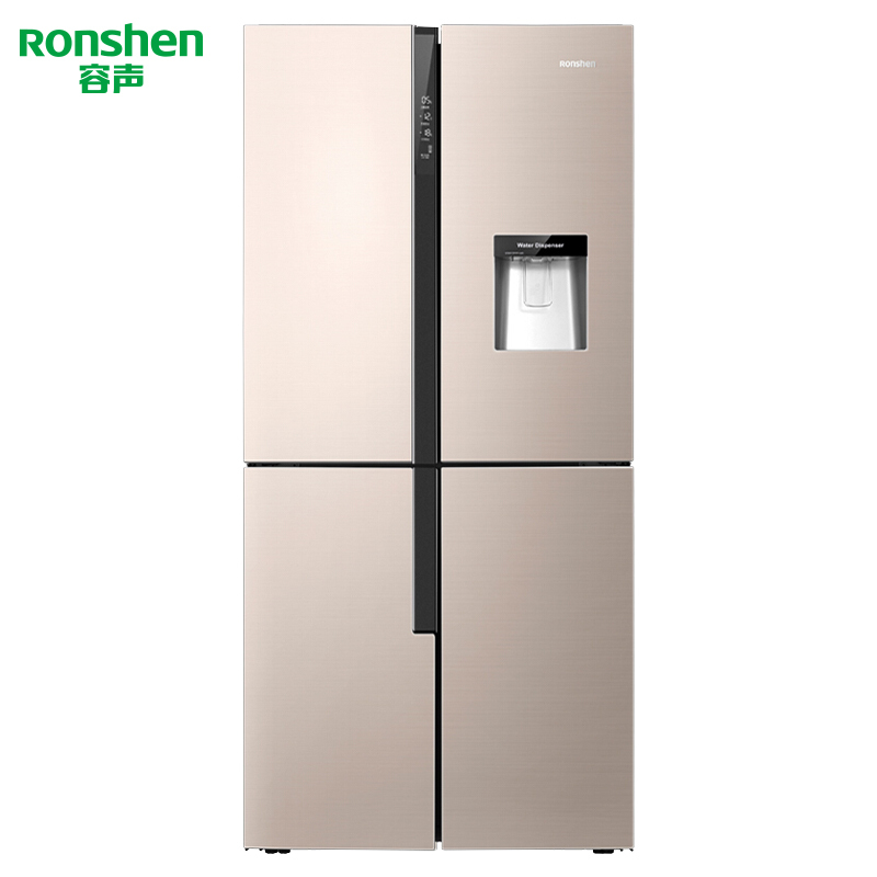 容声(Ronshen)BCD-460WVK1FPMR 460升 十字对开多门冰箱 时尚水吧 双变频 一级能效(伯雅钢)