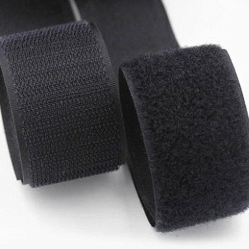 无背胶25cm黑色刺11米毛11米尼龙搭扣粘扣带雌雄贴无背胶双面魔术贴扎