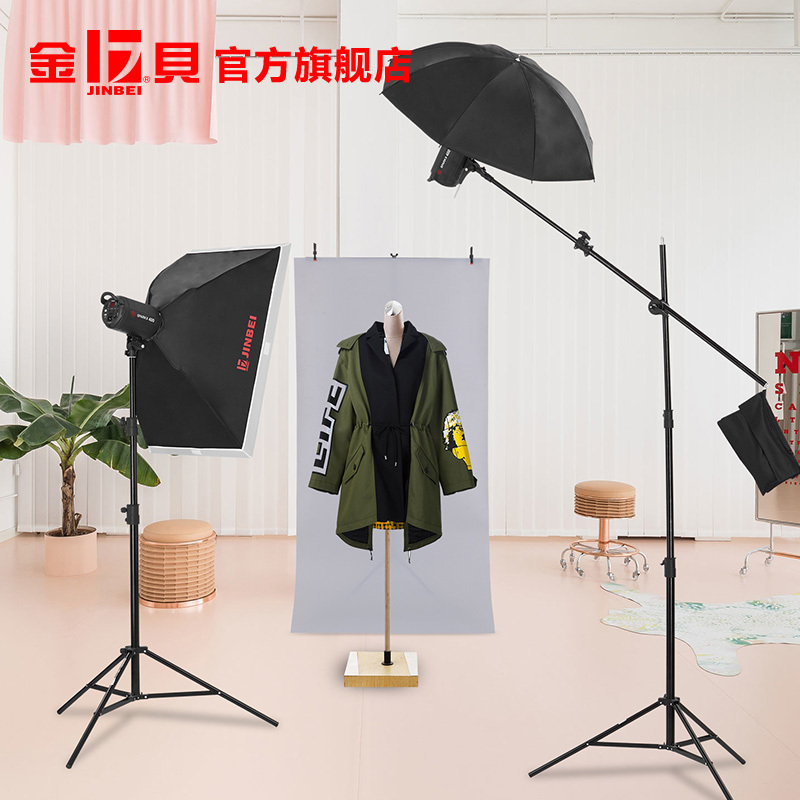 金贝SPARK II 400W双灯套装 服装人像柔光箱摄影器材 摄影灯摄影棚套装 400W影视闪光灯