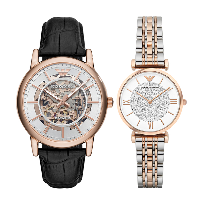 emporioarmani阿玛尼情侣手表时尚男女情侣款腕表一对送女友情人节