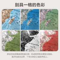 银湖蓝方底轴承 [正版]手工美学地球仪25cm 实木底座摆件大号 高清美式复古家居学生用地球仪 创意客厅办公室中英文办公