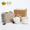 恒福(TEA MiLL) 快客杯旅行茶具一壶一杯 送便携布袋青瓷祥意 陶瓷