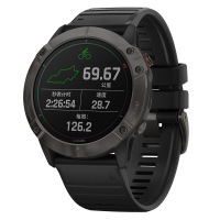 佳明(GARMIN)fēnix 6X Pro Solar太阳能充电钛合金DLC镀膜户外运动智能手表心率血氧音乐支付跑步越野GPS钛合金表圈 & 黑色硅胶表带 )