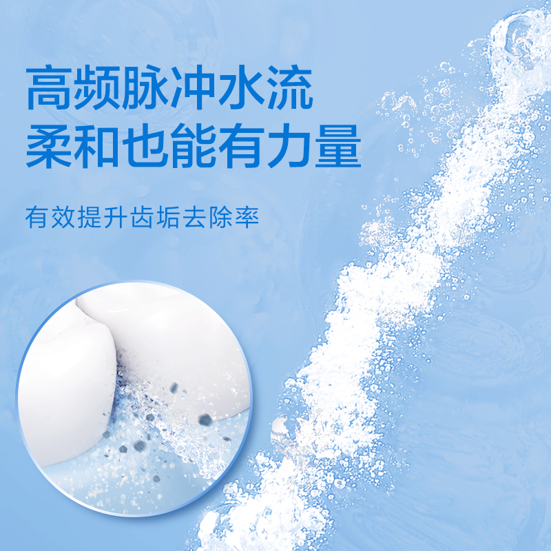 松下(Panasonic) 冲牙器 EW-DJ33 洗牙器水牙线 高频脉冲水流 小巧便携式伸缩小圆管 雾霾蓝高清大图