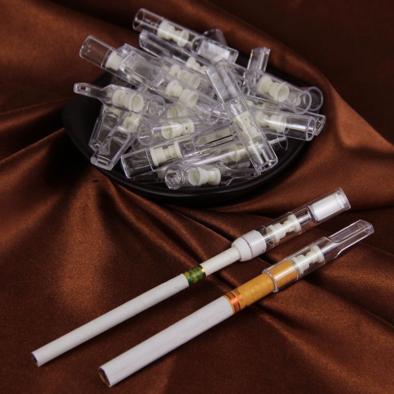 烟嘴过滤器一次性烟嘴男女士吸烟神器抛弃型健康戒烟过滤烟嘴T122 [100支+转换头+收纳盒]