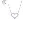 JiMiΤ家爱心项链女金玫瑰金心形锁骨链银银白金钻石气质ins莫桑钻