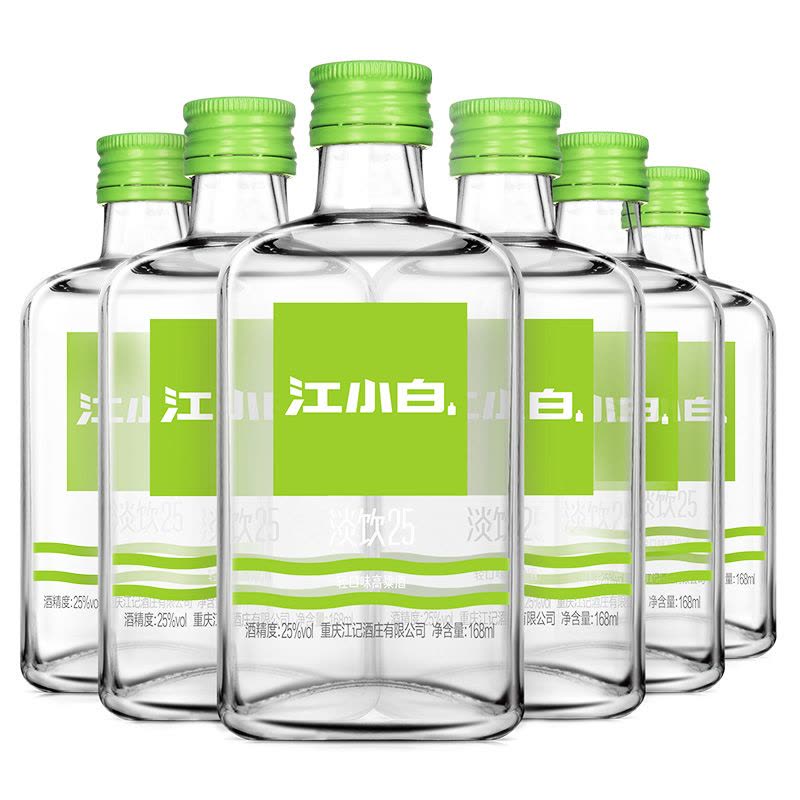 江小白(jiangxiaobai)高粱酒25度淡饮白酒168ml*6瓶清淡型口粮酒小曲