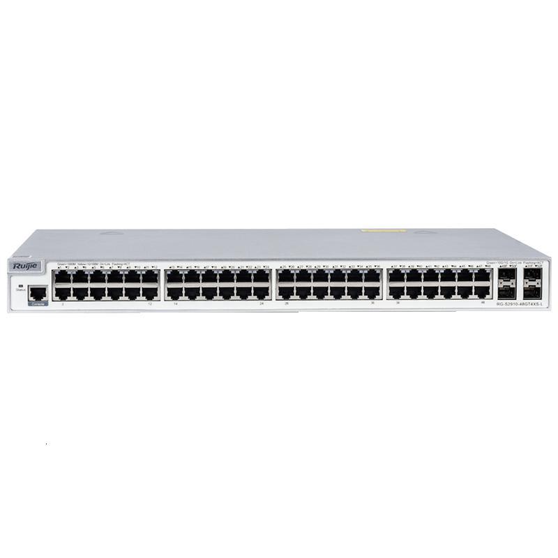 行业设备下架 锐捷(Ruijie)48口交换机 RG-S2910-48GT4SFP-L 黑色