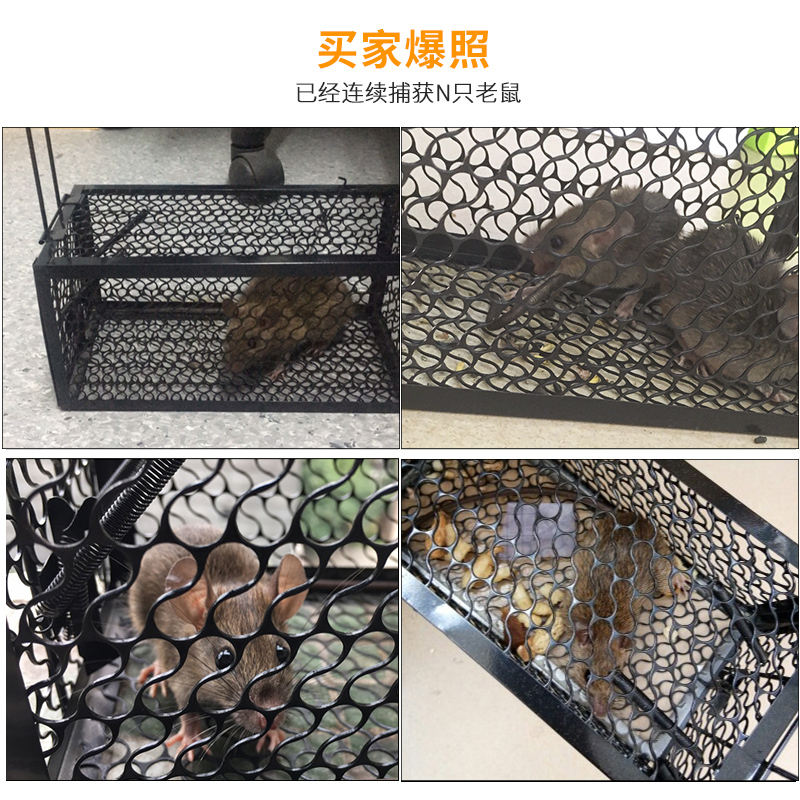[补贴10%]抓老鼠笼子夹子捕鼠器捉扑捕灭鼠神器室内超强家用克星高效一窝端 10粘强力粘鼠板高清大图