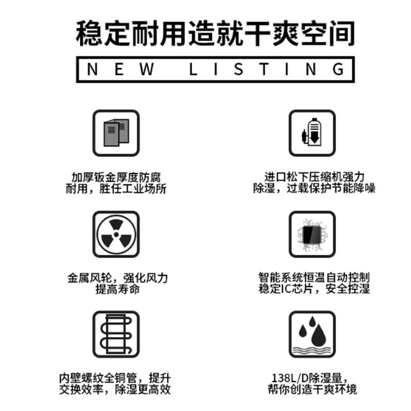 格恩顿YS-138L大功率除湿机抽湿机工业厂房除湿器