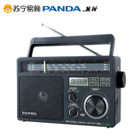 熊猫（PANDA）T-09三波段收音机老年人 台式插U盘TF卡MP3播放器 全波段复古广播半导体听戏机