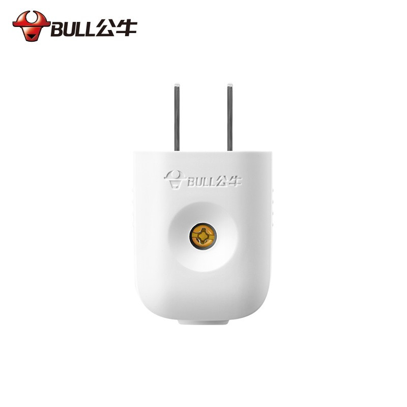 公牛(BULL) GNT-10L1S白色单相两极可拆插头10A二脚插头(3575)
