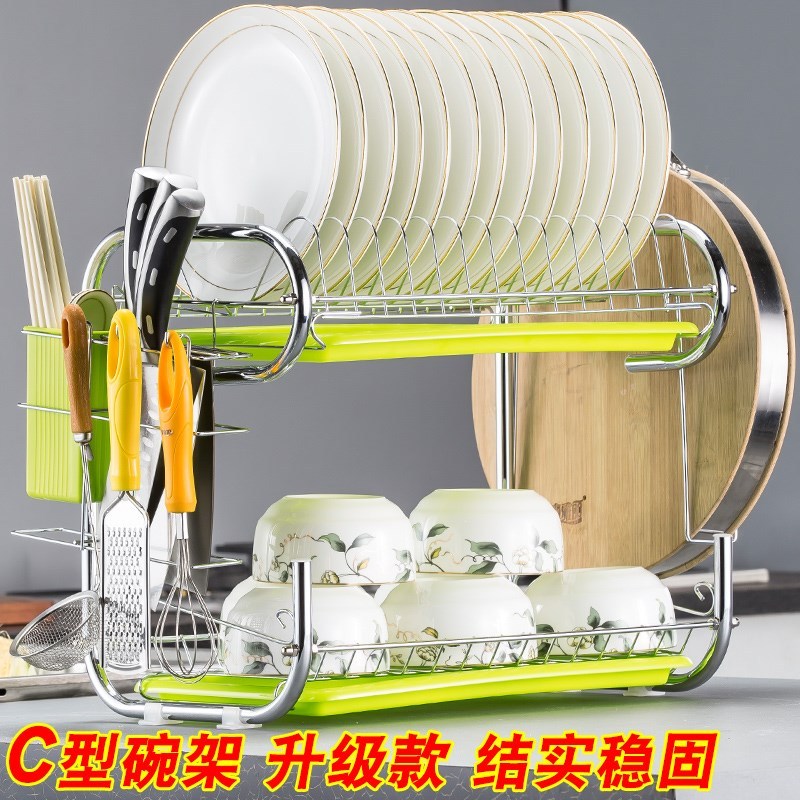 厨房用品用具小百货 厨具套装 碗架 沥水架置物架盘碗筷子收纳架