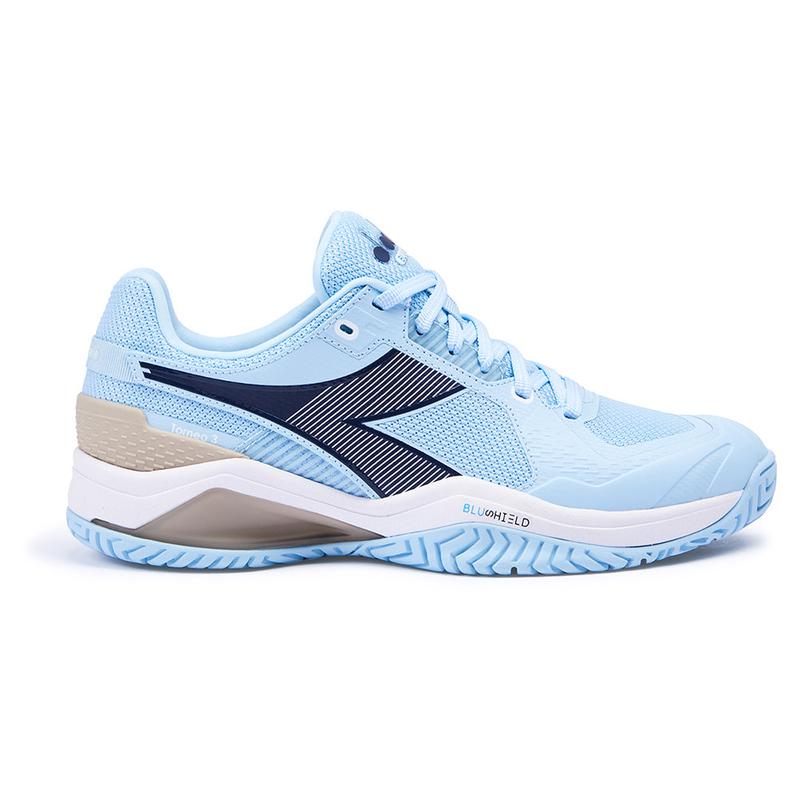 迪亚多纳(DIADORA)女士网球鞋专业缓震透气舒适稳定Corydalis蓝黑 Corydalis_Blue_and_Black_Iris 39