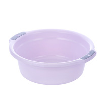 家用洗脸盆塑料盆加厚圆形洗菜盆搓衣盆洗衣服盆 中号350*120紫色 3个组