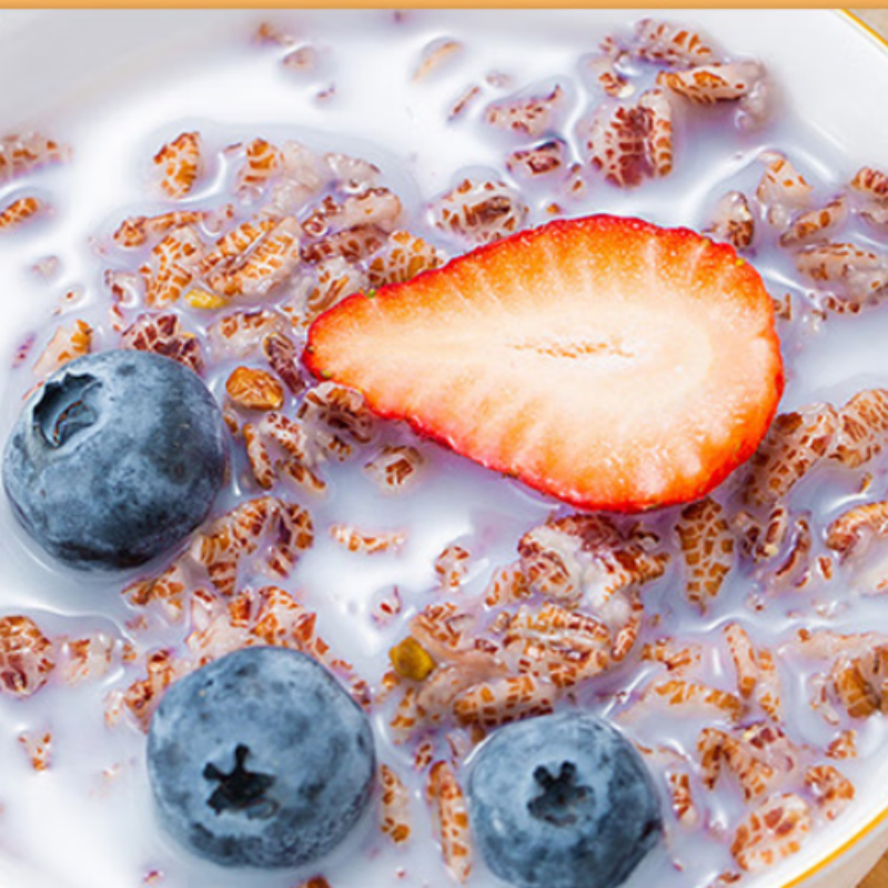 塞主粮 内蒙古绿色食品高纤黑麦片桶装 1000g 快速冲泡健康早餐营养美味高清大图