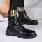 冬季新款马丁靴男真皮高帮潮流厚底工装鞋复古英伦加绒男靴子时尚_08870