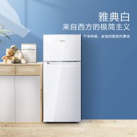 奥马（Homa）125升双门冰箱 小冰箱双门两门家用 小型租房宿舍冷藏冷冻双开门电冰箱 BCD-125H白色