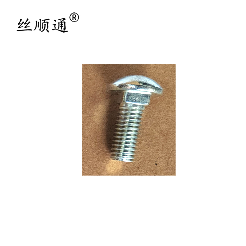 丝顺通 半圆头方颈螺栓 M10*25/个高清大图