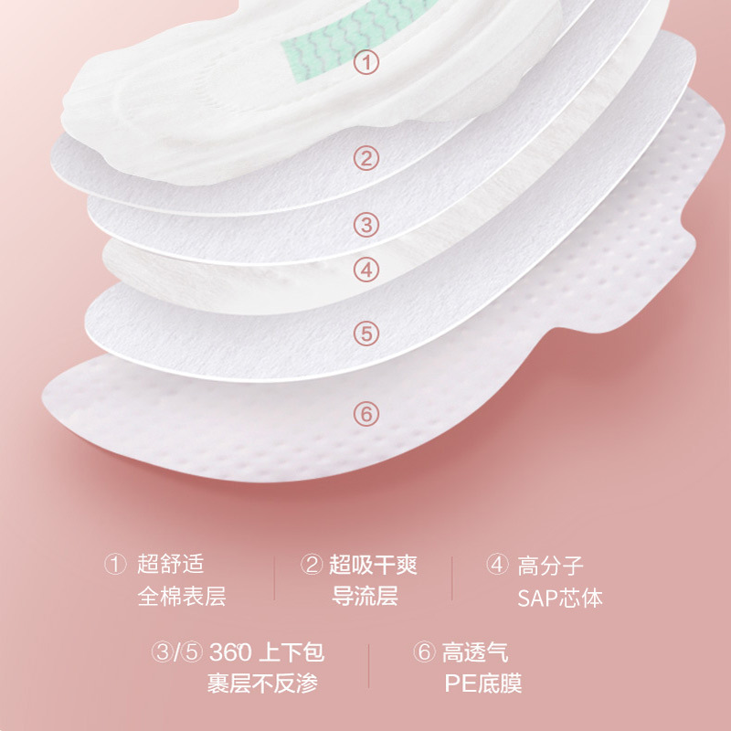 月轻舒负离子日用卫生巾10片*250mm*5包