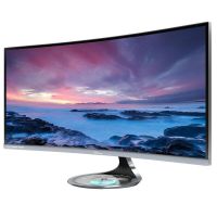 华硕(ASUS)MX34VQ 34英寸曲面UWQHD高清 窄边框QI无线充电显示器