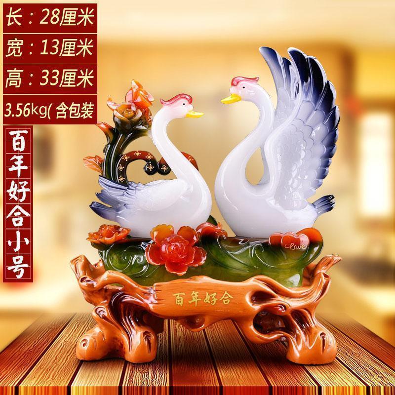 家柏饰(CORATED)天鹅摆件结婚实用 百年好合送闺蜜同学新婚婚房礼品高清大图
