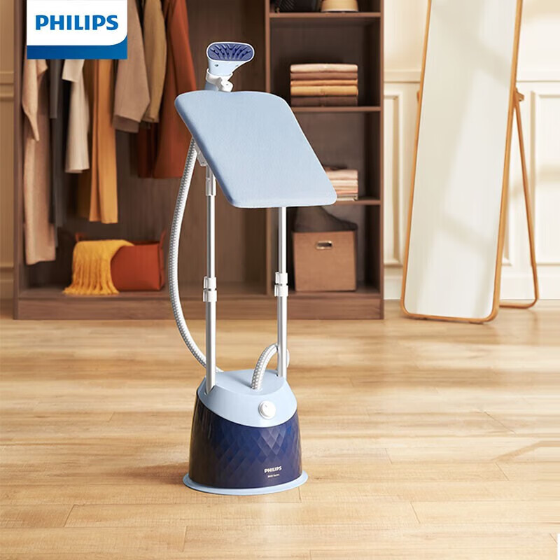 飞利浦(PHILIPS)挂烫机 双杆立式家用 蒸汽手持电熨斗 大功率烫衣服熨烫机 STE3052/28高清大图