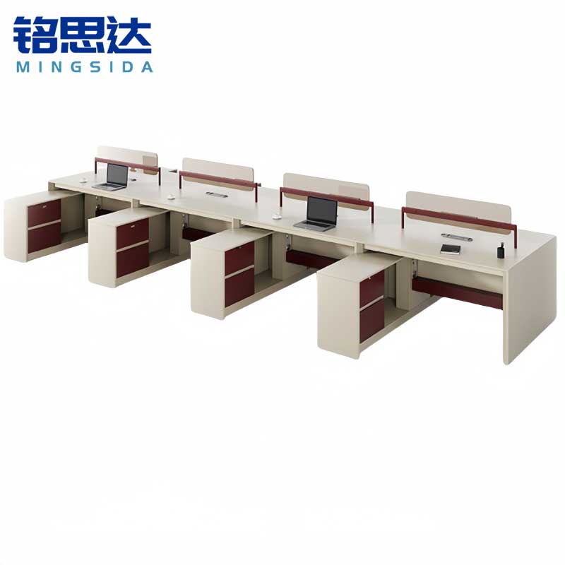 铭思达屏风工位5.6米八人位张高清大图