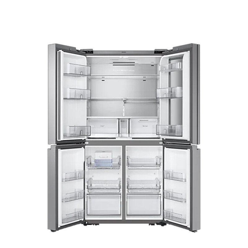 进口647l无霜保湿三循环蝶门四开门电冰箱大容量家用智能冰箱钨钢银