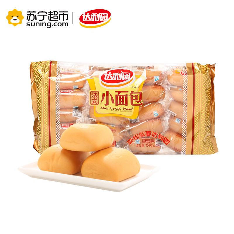 达利园 糕点 面包 零食 法式小面包400g(香奶味)高清大图