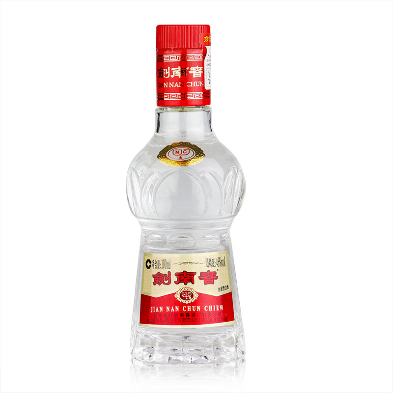 剑南春水晶剑46度100ml1瓶浓香型白酒小酒版