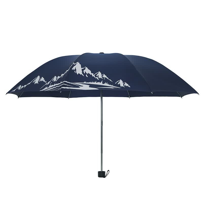 天堂伞34330E三折晴雨伞藏青色高清大图