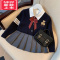 可莉允女童毛衣套装裙子2022新款儿童装学院风小女孩衣服三件套洋气时髦