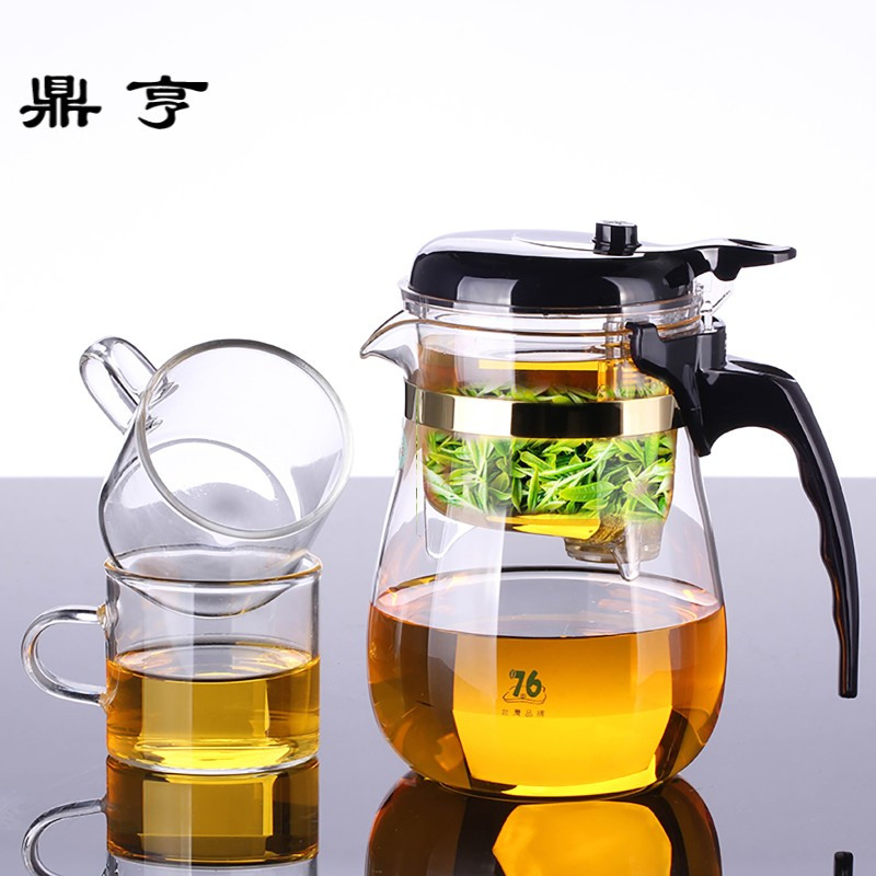 鼎亨台湾76飘逸杯泡茶壶玻璃耐热过滤茶具玲珑杯茶水壶冲茶器沏茶