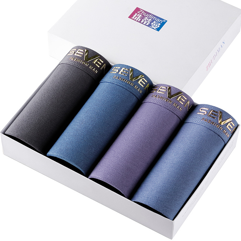 【会员店】7A纯棉男士内裤男士纯棉平角裤立体印花男内裤