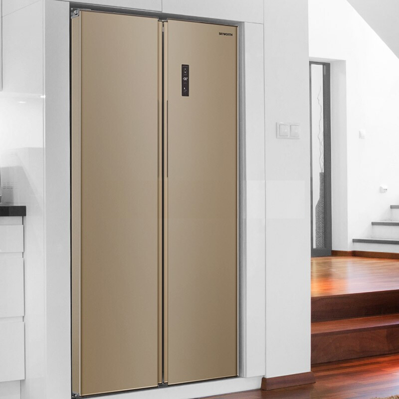 创维skyworthbcd412wky炫空灰超薄嵌入双门冰箱风冷无霜高效压缩机