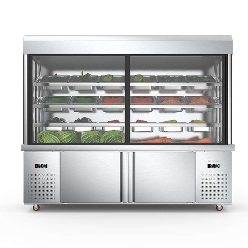 乐创(lecon) 麻辣烫展示柜冷藏冷冻冰箱风幕柜
